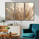 Pampas Grass Canvas Wall Art - Elegant Neutral Decor for