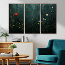 Wildflower Field Framed Wall Art, Vintage Botanical