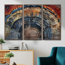 Abstract Tree Ring Wall Art Canvas Print – Colorful Framed