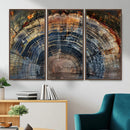 Framed Tree Ring Wall Art - Abstract Colorful Tree Ring Wall