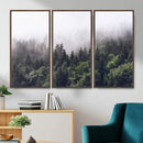Misty Forest Wall Art | Foggy Forest Canvas Print | Large