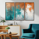 Vintage Abstract Print - Bold Teal and Orange Canvas Wall by MyGreatCanvas | Canvas Wall Art Prints | Photo Prints & Wall Decor