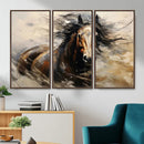 Abstract Horse Wall Art Canvas Print – Large Western
