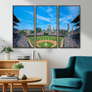 Wrigley Field Chicago Cubs Panoramic Art Multi-Piece Canvas