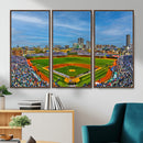 Wrigley Field Chicago Cubs Panoramic Canvas Print –