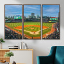 Wrigley Field Chicago Cubs Panoramic Canvas Print –