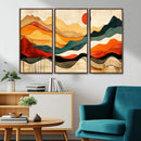 Mid Century Wall Art Print  - Abstract Woodland Print -