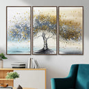 Golden and Silver Tree Wall Art – Framed Elegant Leaves by MyGreatCanvas | Canvas Wall Art Prints | Photo Prints & Wall Decor