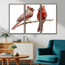 Cardinal Canvas Wall Art - Male and Female Cardinal Print -