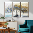 Silver Tree Wall Art – Framed Golden Leaves Canvas Artwork, by MyGreatCanvas | Canvas Wall Art Prints | Photo Prints & Wall Decor