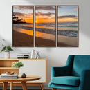 Sunset Wall Art Print - Stunning Beach Sunset Canvas Artwork