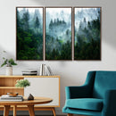 Misty Forest Wall Art Canvas Print – Framed Foggy Mountain by MyGreatCanvas | Canvas Wall Art Prints | Photo Prints & Wall Decor