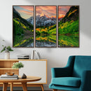Maroon Bells Lake Wall Art Canvas Print – Framed Majestic by MyGreatCanvas | Canvas Wall Art Prints | Photo Prints & Wall Decor