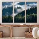 Misty Forest Wall Art Canvas Print – Pine Hills Foggy Trees by MyGreatCanvas | Canvas Wall Art Prints | Photo Prints & Wall Decor