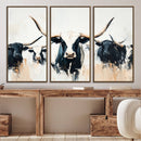Texas Longhorn Wall Art Canvas Print – Majestic Horned Bull