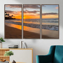 Tropical Beach Wall Art – Framed Sunset Ocean Canvas by MyGreatCanvas | Canvas Wall Art Prints | Photo Prints & Wall Decor