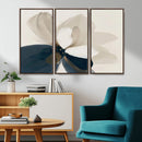 Minimal Flower Wall Art Canvas Print – Framed Beige Bloom
