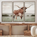 Texas Longhorn Wall Art Canvas Print – Framed Spotted Cattle by MyGreatCanvas | Canvas Wall Art Prints | Photo Prints & Wall Decor