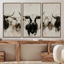 Longhorn Cattle Wall Art Canvas Print – Framed Bison Herd by MyGreatCanvas | Canvas Wall Art Prints | Photo Prints & Wall Decor