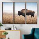 Wild Bison Wall Art – Framed Prairie Landscape Canvas by MyGreatCanvas | Canvas Wall Art Prints | Photo Prints & Wall Decor