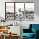White Horse Wall Art Canvas Print – Framed Woman Rider