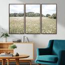 Charming Daisy Field Wall Art Canvas Print – Framed Pastel