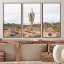 Saguaro Cactus Wall Art Canvas Print – Framed Desert