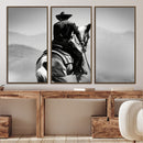 Western Wall Art Canvas Print – Framed Cowboy and Horse by MyGreatCanvas | Canvas Wall Art Prints | Photo Prints & Wall Decor