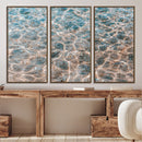 Clear Water Wall Art Canvas Print – Framed Sunlit Ocean