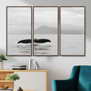 Whale Tail Wall Art – Framed Black White Ocean Canvas by MyGreatCanvas | Canvas Wall Art Prints | Photo Prints & Wall Decor