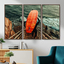 Surfer Stairway Wall Art – Framed Ocean Surf Canvas Artwork, by MyGreatCanvas | Canvas Wall Art Prints | Photo Prints & Wall Decor