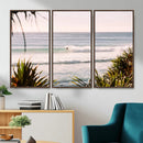 Ocean Surfer Wall Art Canvas Print – Framed Coastal Surf Art by MyGreatCanvas | Canvas Wall Art Prints | Photo Prints & Wall Decor