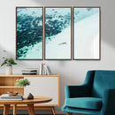 Minimal Beach Wall Art – Framed Ocean Swimming Canvas by MyGreatCanvas | Canvas Wall Art Prints | Photo Prints & Wall Decor