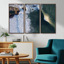 Ocean Wave Wall Art – Aerial Coastal View Canvas Artwork, by MyGreatCanvas | Canvas Wall Art Prints | Photo Prints & Wall Decor
