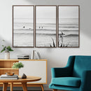 Surfer Silhouette Wall Art – Framed Calm Ocean Canvas by MyGreatCanvas | Canvas Wall Art Prints | Photo Prints & Wall Decor