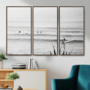 Surfer Silhouette Wall Art Canvas Print – Framed Calm Ocean by MyGreatCanvas | Canvas Wall Art Prints | Photo Prints & Wall Decor