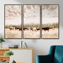 Longhorn Cattle Wall Art Canvas Print – Framed Texas Ranch