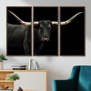 Longhorn Cattle Wall Art Canvas Print – Framed Texas Ranch by MyGreatCanvas | Canvas Wall Art Prints | Photo Prints & Wall Decor