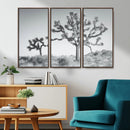 Joshua Tree Wall Art Canvas Print – Framed Black White