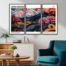 Modern Japanese Wall Art Canvas Print – Framed Abstract