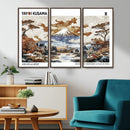 Modern Japanese Wall Art Canvas Print – Framed Abstract