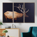 Rustic Elk Wall Art Canvas Print – Framed Moody Wildlife Art by MyGreatCanvas | Canvas Wall Art Prints | Photo Prints & Wall Decor