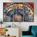 Tree Rings Wall Art Canvas Print – Framed Petrified Wood