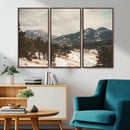 Mountain Landscape Wall Art Canvas Print – Framed Snowy