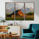 Rustic Barn Wall Art Canvas Print – Framed Grand Teton Park