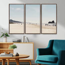 Minimalist Beach Wall Art Canvas Print – Framed Coastal