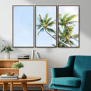 Palm Trees Wall Art Canvas Print – Framed Tropical Coastal