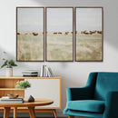 Bison Herd Wall Art Canvas Print – Framed Western Bison