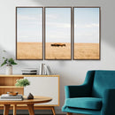 Bison Grassland Wall Art – Framed Minimal Nature Canvas by MyGreatCanvas | Canvas Wall Art Prints | Photo Prints & Wall Decor