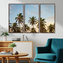 Palms Wall Art Canvas Print – Framed Tropical Coastal Nature